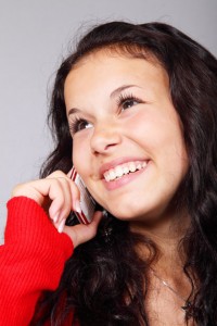 Girl on telephone